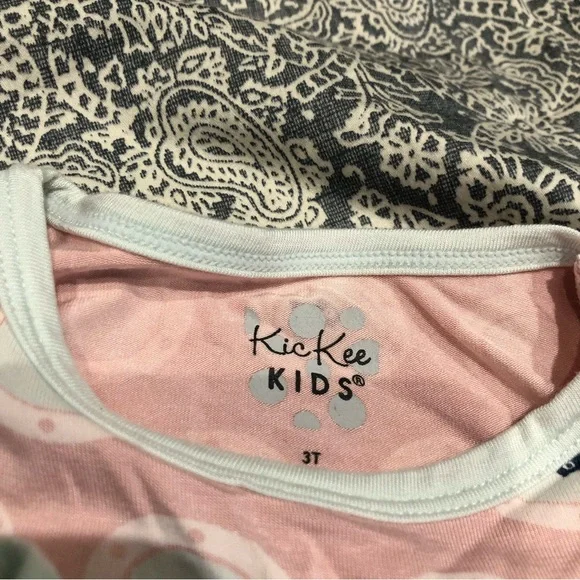 KicKee Pants nightgown 6-8 3T pink aqua fishbowl - Picture 3 of 5